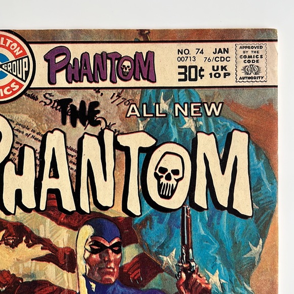 3 COMIC LOT THE NEW PHANTOM #63 #71 #74 1975 Charlton Comics Vintage Comic Book - Picture 13 of 15